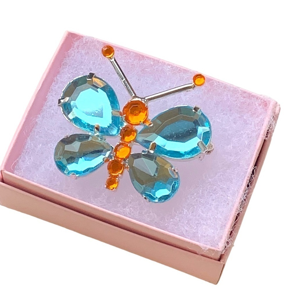 Small Rhinestone Butterfly Brooch